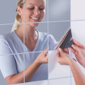 Square Spliced Stickers Self Adhesive Acrylic Mirror Sheets Wall Decals New. 