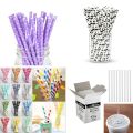 PARTY DECORATION PAPER STRAWS ( PACK OF 25 PAPER STRAWS ). 