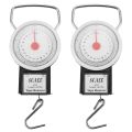 2X Portable Luggage Travel Scale Hang Suitcase Hook 22Kg 50Lb Measuring Tape. 