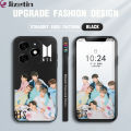 Jizetin for Infinix Smart 8/Pop 8/Hot 40i/Spark 20 20C/Spark Go 2024 Back Cover BTS Handsome Boys Team Design Side Pattern Silicone Phone Case Square Camera Protective Phone Cases. 