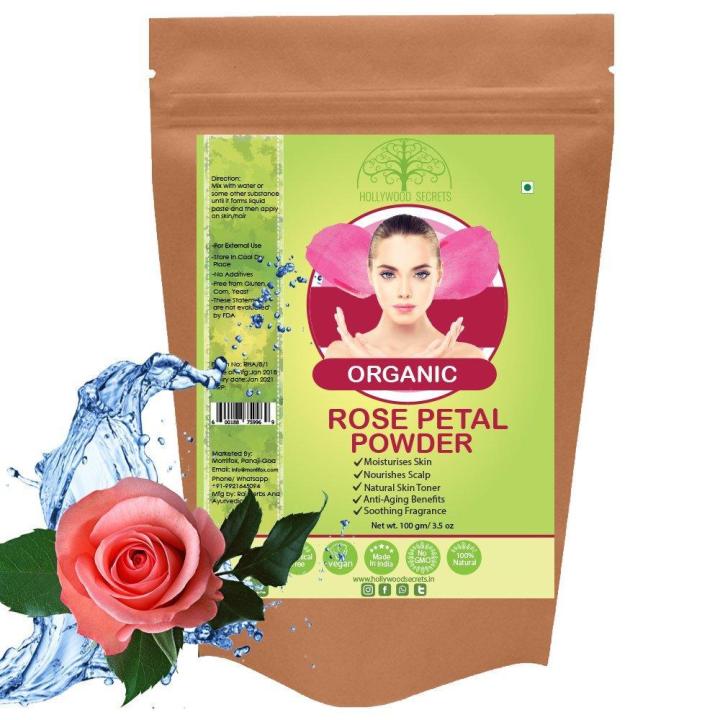 Pure Natural Organic Rose Pe-tal Powder, 100 g | Daraz.pk