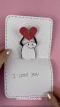 Handmade valentine gift card. 