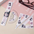 4Pcs/Set 4 in 1 Straight Triangle Ruler Set Plastic Transparent Ruler Protractor Triangle Ruler Measure Draw School Office Supplies School Office Supplies. 