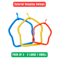 Kolachipets Bird Swing Set – Colorful Hanging Swings (Pack of 2/3/4) for Budgies, Parrots, Lovebirds, Cockatiels, Finches. 