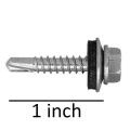 50 Pieces Self Drilling Screw 1 inch with leakage Proof Cap. 