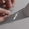 Light Sculpted I Love You Rings For Couples. 