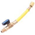 3Pcs R134A R410A R22 R12 800 Psi Manifold Gauge Set A/C Refrigeration Charg Hose High Pressure Hvac Refrigerant Charg Hoses Set With Ball Valve. 