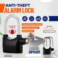 Heavy Duty Anti-Theft Alarm Lock with Built-in Security Siren | Weatherproof Padlock for Bike, Motorcycle, Gate & Door Protection. 