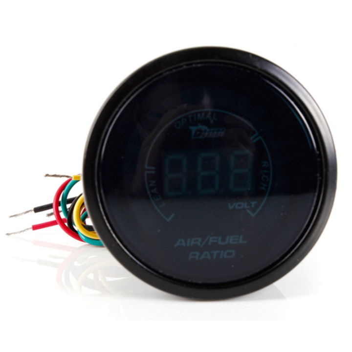 1 PCS Air Fuel AFR Gauge with LED Display 2 Inch (52mm) Air Fuel Gauge Kit Black Plastic Automotive Supplies for 12V Car