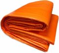 Heavy Duty Waterproof Tarpaulin Sheet | Tirpal for All-Weather Protection | Durable & Tear-Resistant Cover | Multipurpose Use - Camping, Outdoor, Orange. 