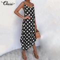 Pick for you Celmia Womens Ladies Summer Beach Polka Dot Sundress Evening Party Cocktail Midi Dress. 
