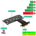 M.2 NVME Key M to PCI Express X4 Extension Cable Expansion Board Supports 2230 2242 2260 2280 M2 NVME SSD Replacement. 
