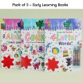 Alphabet letters and counting with 100 Stickers 3 Colors for Kids - Pack of 3. 