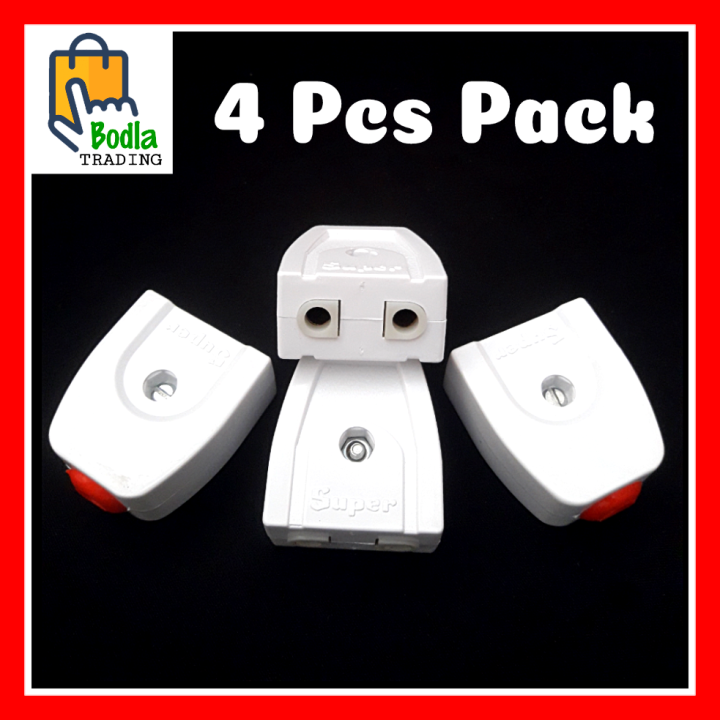 4%20Pcs%20Electric%202%20Pin%20Female%20Plug%20Socket%20High%20Quality%20Used%20with%20Male%20Plug%20-%20Image%202