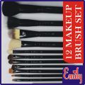 High Quality Makeup Brush Set 12 Pcs Make up Brush Set in Steel Box set of 12 brushes. 