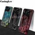 For Honor X6A case Fashion Marble Tempered Glass Protector Soft Frame Silicon Cover For Honor X6A Back Cover Phone Cases. 