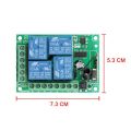 4Ch 12V DC remote control switch 433Mhz - output 220V AC DC 10A 2200W. 
