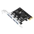 SSU 4 Port USB 3.0 PCI-E Expansion Card PCI Express PCIe USB 3.0 HUB Adapter 4-Port USB3.0 Controller USB3.0 PCIe. 