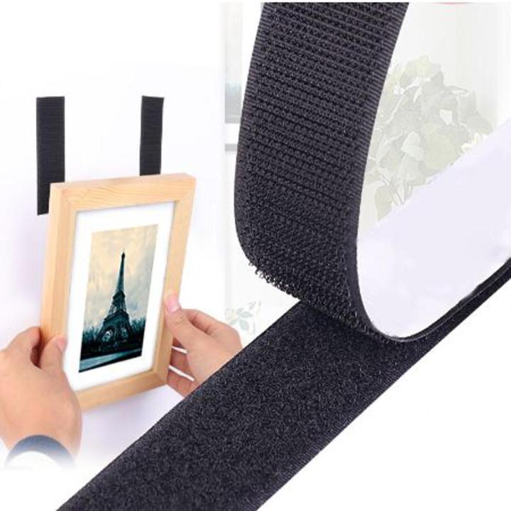 1M Self Adhesive Tape/Hook Loop Glue Strong Adhesive Magic Sticker/Hook Loop Closure Tape Sticke 2Roll/Set