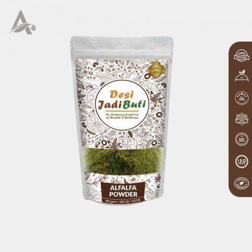 ALFALFA LEAVES POWDER (ORGANIC) – PURPLE MEDICK – MEDICAGO SATIVA 100gm