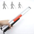 4-sections Folding Walking Stick For The Blind People / Foldable Walking Stick Adjustable Lightweight Easy Folding Collapsible Cane Best. 