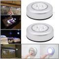 Mini LED Battery Powered Wireless Stick Tap Touch Lamp Stick-on Push Light Wall Staircase Rack Cabinet Kitchen Car ( Battery Not Included ). 