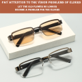 Reading Glasses Men HD Presbyopia Glasses Fashion Eyeglasses +1.0 To +4.0 Retro Glasses for Men. 