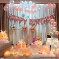Rose Gold Happy Birthday Decoration Including Birthday Foil + 30 Balloons & 4 x Hearts- Birthday & Party Items -Birthday & Party Decorations -Birthday Themes For Boys and Girls. 