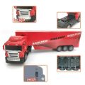 Children's High Speed 2.4G Container Truck Remote Control Rechargeable 1:32 Scale RC Semi Truck Trailer W/ Lights Remote Control Cargo Carrier Outdoor Play & Trucking Adventures Vehicle toy For Boys Kids Best For Gifting. 