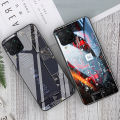 For Samsung Galaxy M12 case Explorer Version Theme Case Tempered Glass Protector Back Cover for Samsung M12 Clear Circuit Board Design Full Coverage Phone cases. 