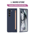 [Touch Pen & Glass Front Film] for Samsung Z Fold 6/5/4/3 Case | S Pen Slot | Ultra Thin Hard PC Cover for Galaxy Z Fold6 Fold5 Fold4 Fold3 | PINK. 