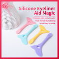 Silicone Winged Tip Eyeliner Aid Eyebrow Pencil Reusable Eye Liner Shadow Guide Template Multifunctional Lazy Quick Makeup Tool. 