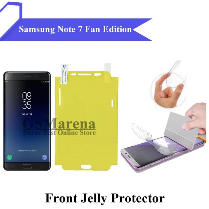 Samsung%20Note%207%20Fan%20Edition%20Front%20Jelly%20Protector%20Clear%20Soft%20Protection%20Film%20Transparent%20Hydrogel%20Film%20Protector%20For%20Galaxy%20Note%207%20Fan%20Edition%20-%20Image%204
