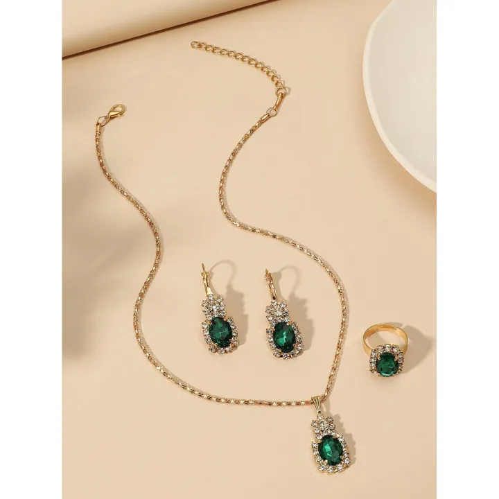 Shein-%204pcs%20Rhinestone%20Decor%20Jewelry%20Set%20-%20Image%202