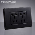 Hanton black retro creative lever switch panel golden button five-hole socket Nordic industrial style minimalist 86. 