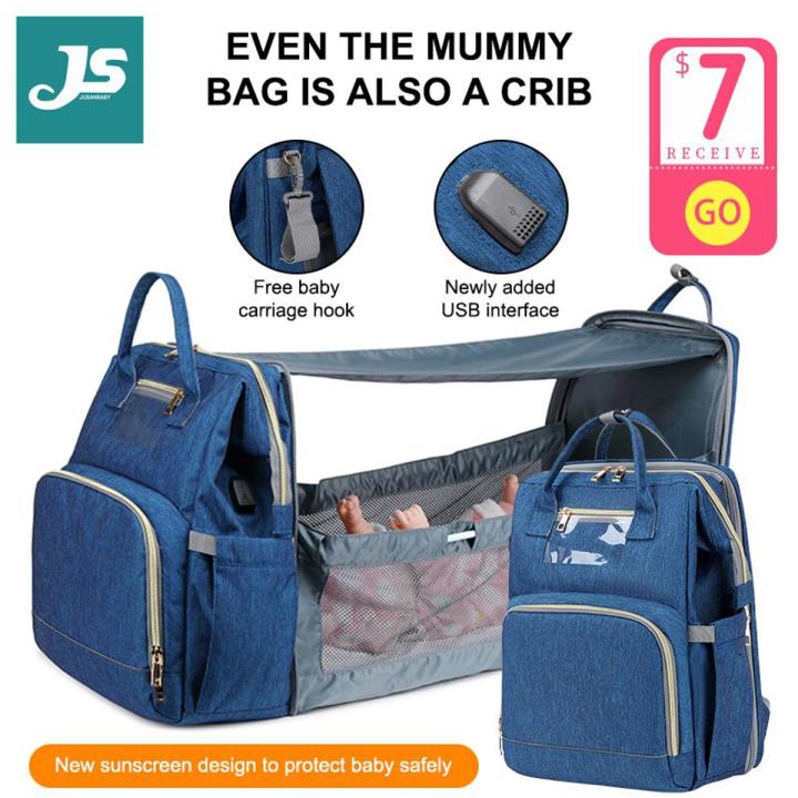 Backpack Multifunctional Portable Diaper Bag Folding Baby Travel