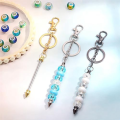 12Pcs Beaded Keychains in Bulk Kit Blank Keychain Making Supplies DIY Keychain Supplies Set for DIY Jewelry Making. 