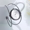【BestGO】Geekthink Women Quartz Analog Watches Open Bangle Steel Strap Round Case Wristwatch - intl. 