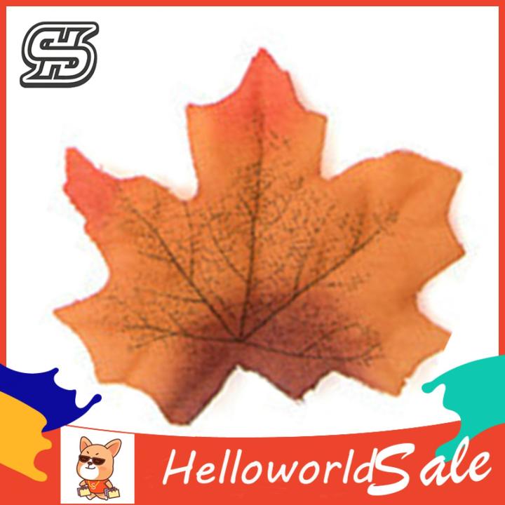 Bulk Autumn Leaves 200pcs Artificial Maple Leaves for Halloween Thanksgiving Wedding Decor Fall Autumn Maple Leaves Buyer's Choice Autumn Maple Leaf Decorations