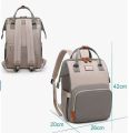 Elegant Large Capacity Multifunctional Diaper Bag with Insulated Bottle Pockets and Waterproof Fabric. 
