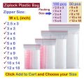 Zipper - zip lock airtight plastic shopper bag. 