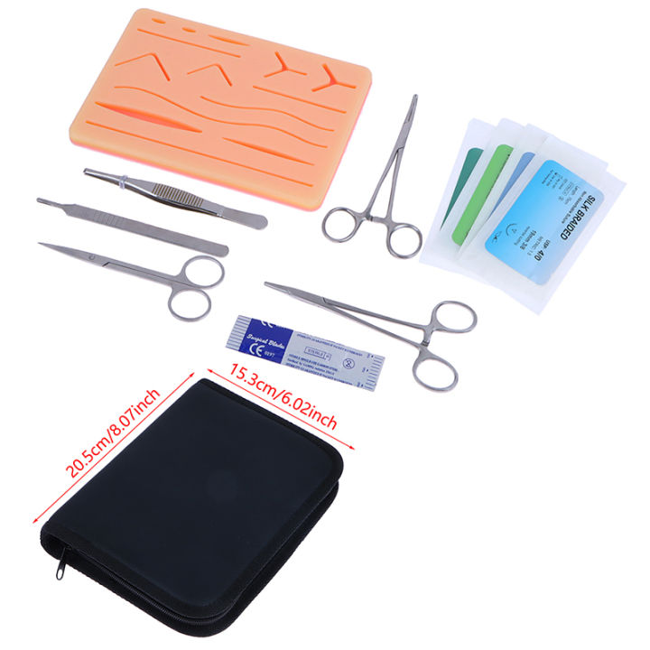 Suture Training Kit Skin Operate Suture Practice Model Training Pad Needle Scissors