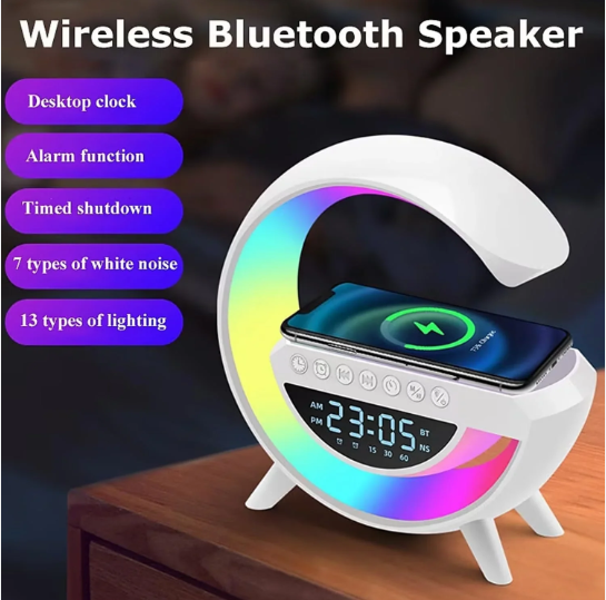 G Shape Smart Lamp MultiFunctional Wireless Charger + Bluetooth