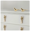 Bird Shaped Drawer Handle Cabinet Pull Handles Door Cupboard Knobs Ornament Pulls Wardrobe Brass Cabinet. 
