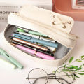 3 Layers Pencil Case Large Capacity Pen Bag Kawai Simple Style Pencil Pouch School Office Stationery Organizer Supplies. 