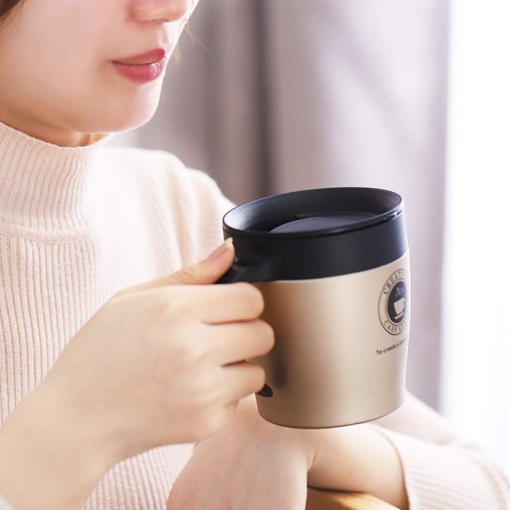 Creative%20Cafe%20Style%20Stainless%20Steel%20Travel%20Unbreakable%20Mug%20With%20Lid%20Spoon%20Vacuum%20Insulation%20%20350ML%20Hot%20And%20Cool%20Mug%20Coffee%20Mug%20with%20Handle%20nsulated%20Stainless%20Steel%20Reusable%20Coffee%20Cup%20Water%20Cup%20with%20Spoon%20and%20Lid%20for%20Office%20Travel%20-%20Image%202