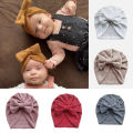 2022 Spring Summer Baby Hat Turban Cute Bows Knitted Baby Girl Hats Beanie Newborn Soft Cotton Solid Color Infant Kids Winter. 