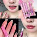 CAPPUVINI 6 Colors Jelly Lipstick Pen Love Mirror Watergloss Lip Gloss Moisturizing Lip Plumper Long-lasting Waterproof Cosmetics. 