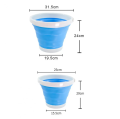 Foldable Silicon Bucket| Folding Bucket Is Durable Suitable For Travel-Outdoor And Home Cleaning| Multifunctional Portable Folding Bucket For Clothes Storage-Bathroom Tool-Car Washing-Fishing And Camping| Portable Folding Dust-Bin Basket| Laundry Basket. 