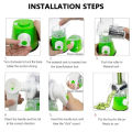 Vegetable Drum Slicer with 3 Blade - Manual Tabletop Drum Multi-Shredder Cheese Grater Machine - 3 In 1 Manual Rotary Vegetable Drum Cutter Hand Operated Chopper - Drum Grater - Salad Cutter - Kitchen & Dining, Food Processors - Graters, Peelers & Slicer. 